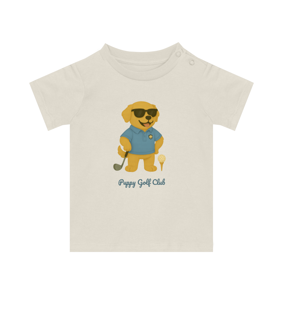Puppy in Polo Golfing - Baby Tee - Puppy Golf Club