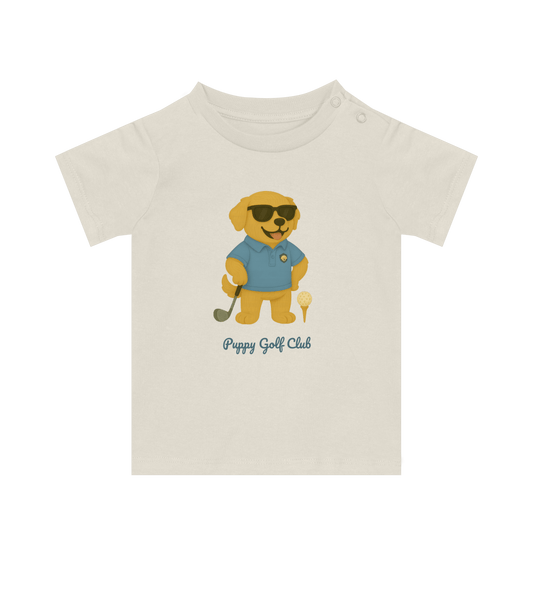Puppy in Polo Golfing - Baby Tee - Puppy Golf Club